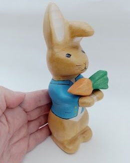 Big boy bunny figure with a carrot