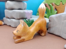 Playing baby fox
