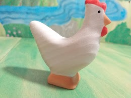 White standing big hen