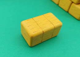 Small straw cube hay bale