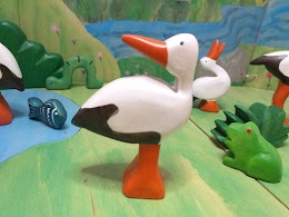 Backward looking stork