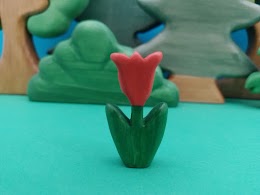 Red graceful tulip