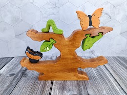 Butterfly life cycle. wood: M
