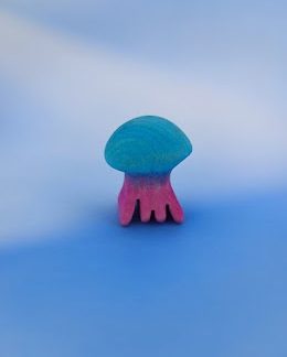 In the dark glow-in-the-dark jellyfish, small, kék-pink