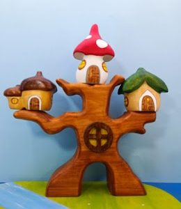 Gnome dwelling 3 with a little house in a set